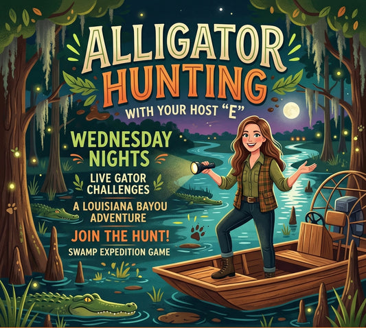 Lets hunt for E's Alligators with an Ultimate pick!! Buy 5 at once and you get one FREE! Wednesday Night! 6pm cst
