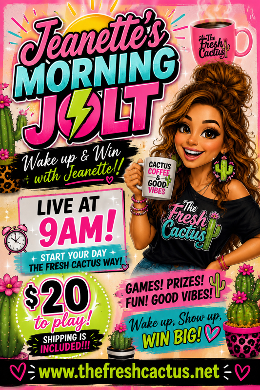 Jeanette’s Morning Jolt Cup Game with an Ultimate!!! Only $20 to play! Shipping included!!