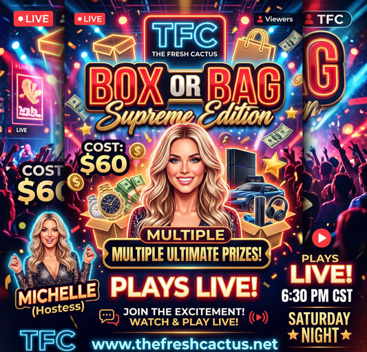 Box or Bag Game • Saturday Night → Ultimate Purse Pick in play plus other exciting prizes!!!