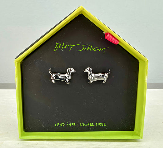 Betsey Johnson Weenie Dog Earrings