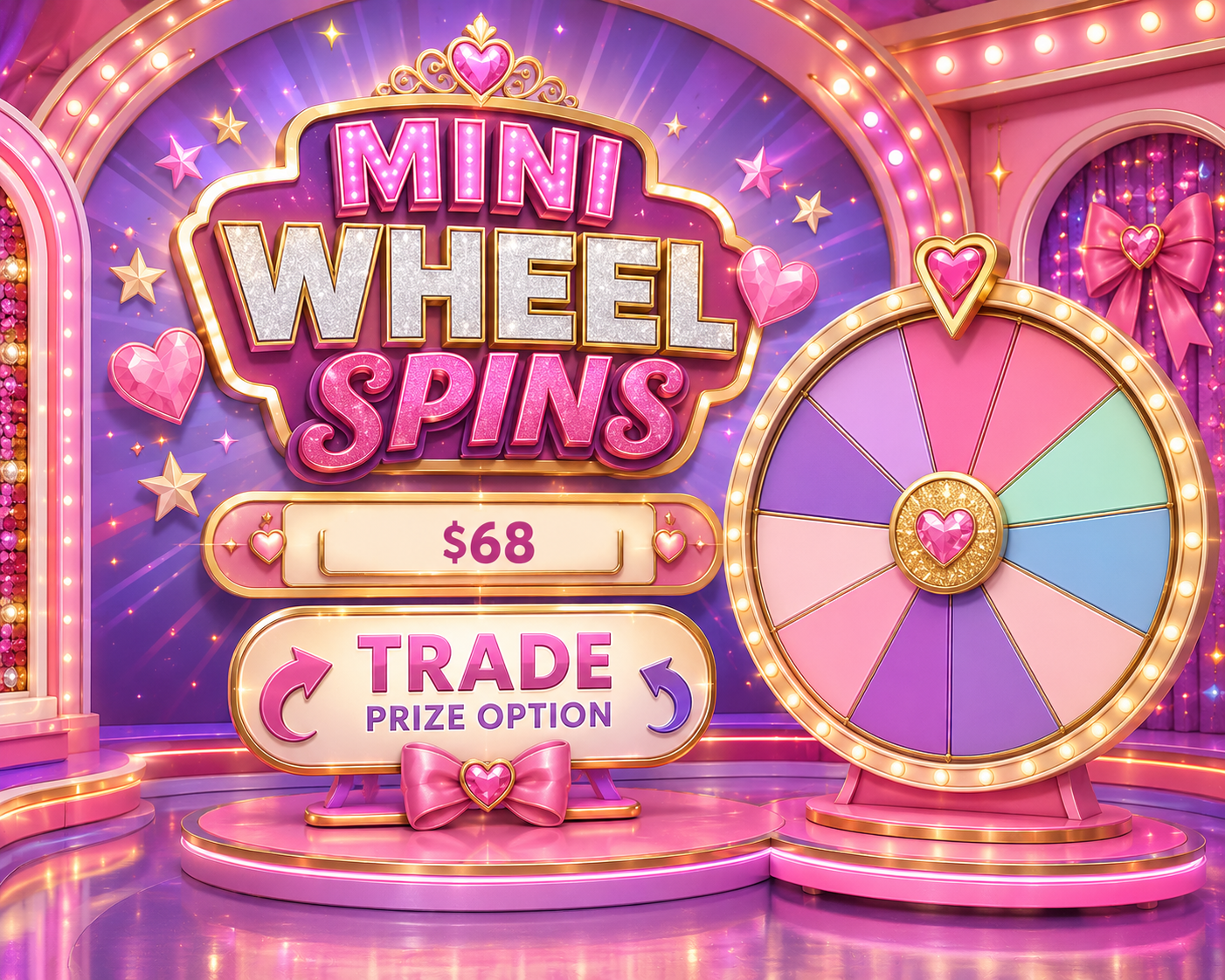 Mini Wheel Spins with a trade prize!