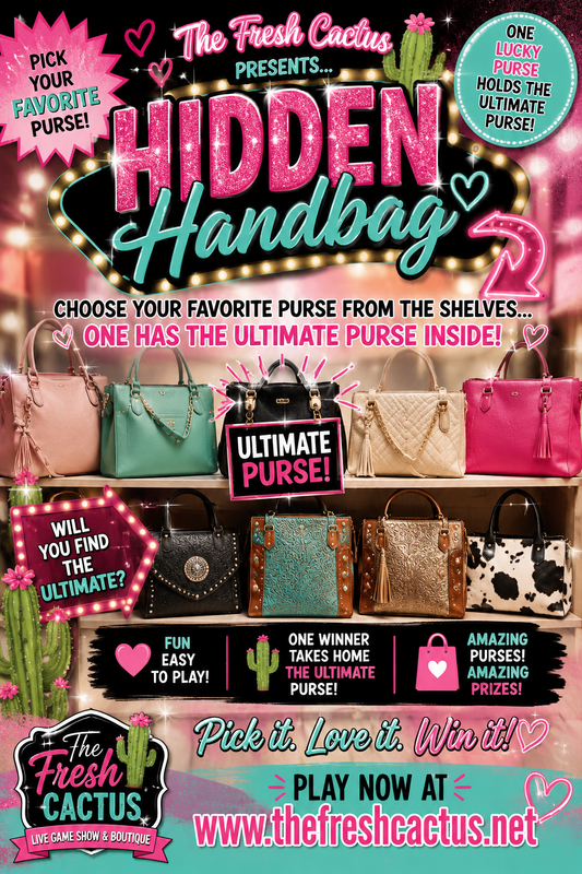 New Game! Saturday Night!!! Hidden Handbag Extravaganza! Pick your favorite purse from the shelf and one of those purses has an Ultimate Pick!!