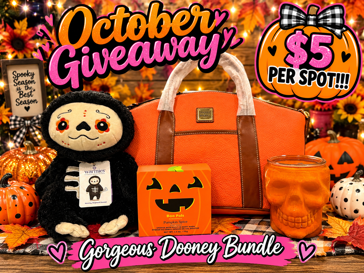 October Giveaway!! One winner will receive a STUNNING Dooney Purse Bundle!!! Drawing held November 1st!!! Grab your spots!!