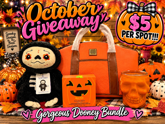 October Giveaway!! One winner will receive a STUNNING Dooney Purse Bundle!!! Drawing held November 1st!!! Grab your spots!!