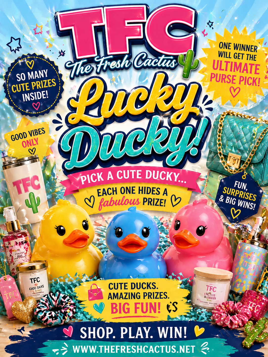 Lucky Ducky Game Friday with an Ultimate Purse Pick!! Limited amount available!!!